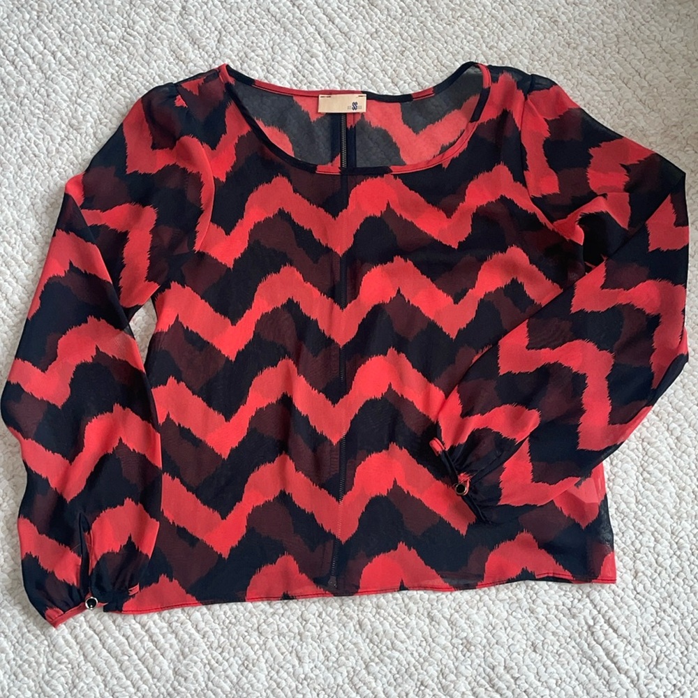NWOT Sis Sis color block blouse